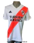 Camiseta de fútbol profesional Adidas oficial del club River Plate, temporada titular 20/21, con diseño blanco y franja roja.