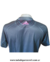 Remera Adidas Adizero Tee para tenis profesional, vista trasera, color gris oscuro con logo rosa.