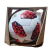 Pelota de fútbol adidas TELSTAR 18 en su caja, con diseño blanco y detalles en rojo y negro.