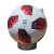 Pelota de fútbol adidas TELSTAR 18 con diseño de colores blanco, rojo y negro, con el sello FIFA Quality Pro.