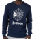Buzo de hombre Reebok clásico de color azul marino con logo grande en blanco.