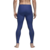 Calza Adidas Alphaskin 360 largas para hombre, vista trasera, color azul.