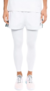 Hombre usando calzas largas blancas ADIDAS Alphaskim Tech Long con zapatillas blancas.