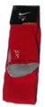 Medias Nike Dri-FIT rojas para rugby, con plantilla amortiguada y diseño deportivo.