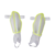 Canilleras Nike Protega Flex de color blanca con detalles en amarillo, diseñadas para fútbol profesional.