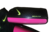 Canilleras Nike Mercurial Blade en color negro y rosa, con detalles en amarillo