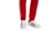 Zapatillas adidas Superstar OG Urbanas para hombre en color blanco con detalles rojos, vistas desde un lado mientras se usan con un pantalón rojo.