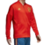 Campera roja de adidas Zne de la Selección de Fútbol de España, con cierre y detalles dorados.