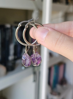 Aros "Transmutacion" en Amatista -A- - comprar online
