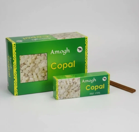 Sahumerios Amogh Doop Sticks Copal Mirra Pack 12 Cajas
