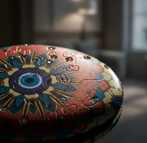 Espejo Portatil De Cartera Mandala