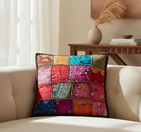 Fundas De Almohadón De 40x40cm Patchwork India
