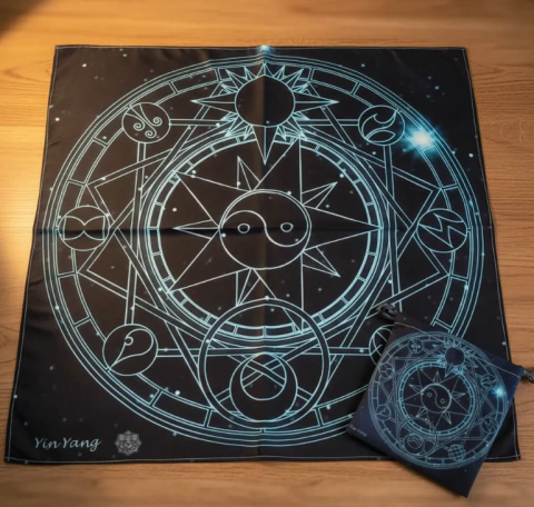 Paño Tarot Astrológico 70x70 Cm. Con Bolsa - tienda online