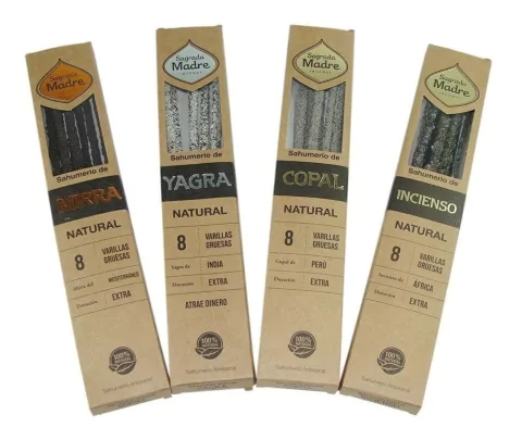 Sahumerios Sagrada Madre Incienso De Palo Santo X4 Cajas