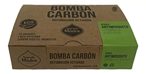 Bomba Carbón Aromático Defumador Sagrada Madre X 24 U.