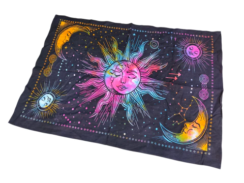 Tapiz Hindú De Tela 100x70 Pintado - comprar online