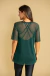 Blusa manga tule verde folha na internet