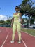 Calça running amarelo lima
