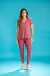 Blusa decote v rosa seco