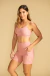 Top decote u costas running rosa claro - comprar online