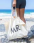 Bolsa mr marfim logo preta