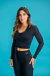 Blusa transpassada preto - comprar online