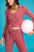 Blusa transpassada rosa seco na internet