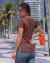 Blusa fenda lateral marrom - comprar online