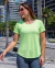 Blusa gota dry fit verde lima