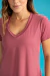Blusa decote v rosa seco na internet