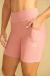 Short bolso running rosa claro na internet