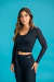 Blusa transpassada preto - comprar online