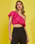 BLUSA CROPPED BABADO na internet