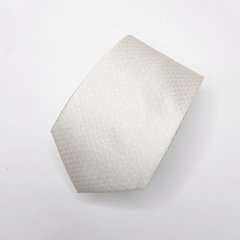 Gravata Semi-Slim Jacquard Lisa Quadrado Off White