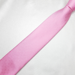 Gravata Semi-Slim Jacquard Rosa Escuro Trabalhada - comprar online