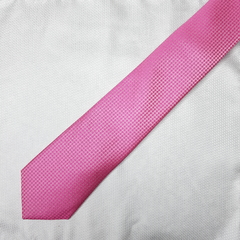 Gravata Semi-Slim Jacquard Rosa Escuro Trabalhada na internet