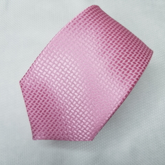 Gravata Semi-Slim Jacquard Rosa Escuro Trabalhada