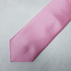 Gravata Semi-Slim Jacquard Rosa Escuro Trabalhada na internet
