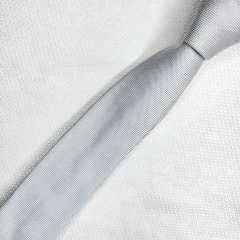 Gravata Slim Jacquard Cinza Calro Lisa Trabalhada na internet