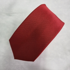 Gravata Slim Jacquard Lisa Trabalhado Vermelha Queimado