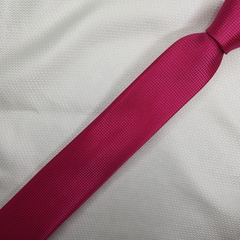 Gravata Slim Jacquard LIsa com Textura Quadriculado Fucsia na internet