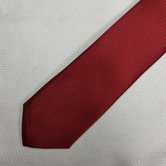 Gravata Slim Jacquard Lisa com Textura Quadriculado Marsala - comprar online