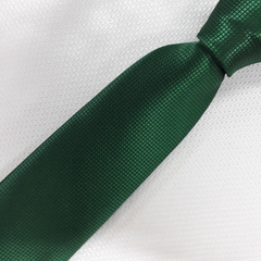Gravata Semi-Slim Jacquard Lisa com Textura Quadriculado Verde Bandeira na internet