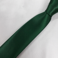 Gravata Slim Jacquard Lisa com Textura Quadriculado Verde Bandeira na internet