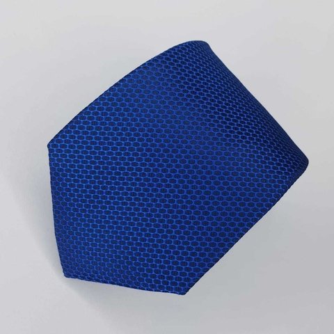 Gravata Clássica Jacquard Azul Trabalhada