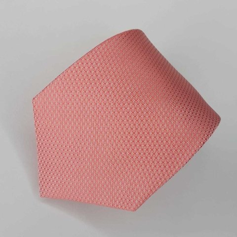 Gravata Clássica Jacquard Salmão Claro Trabalhada
