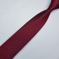 Gravata Clássica Jacquard Vermelha com Bolinhas - comprar online