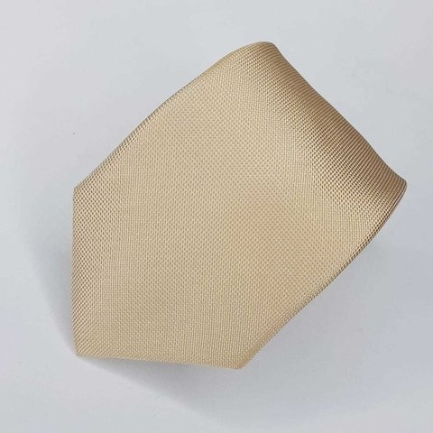 Gravata Semi Slim Jacquard Bege Lisa