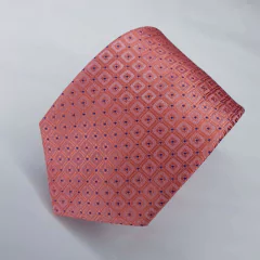 Gravata Semi-Slim Jacquard Azul com Quadrados