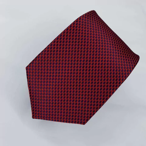 Gravata Semi-Slim Jacquard Azul Trabalhada